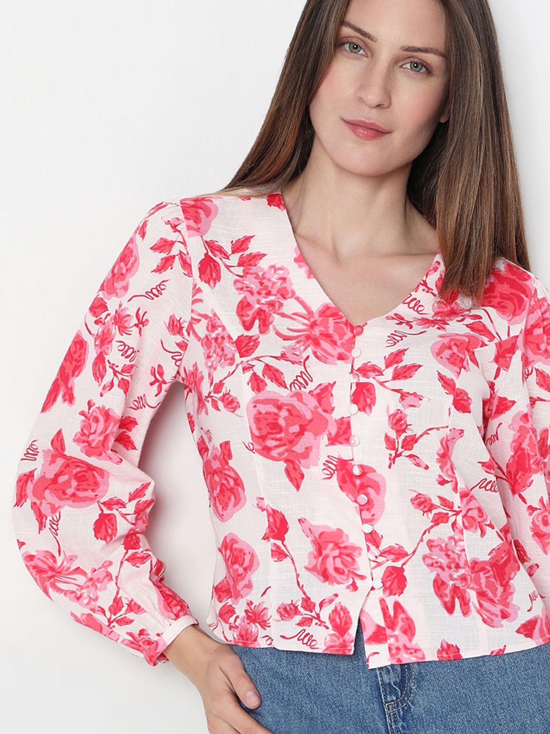 Pink Floral Top
