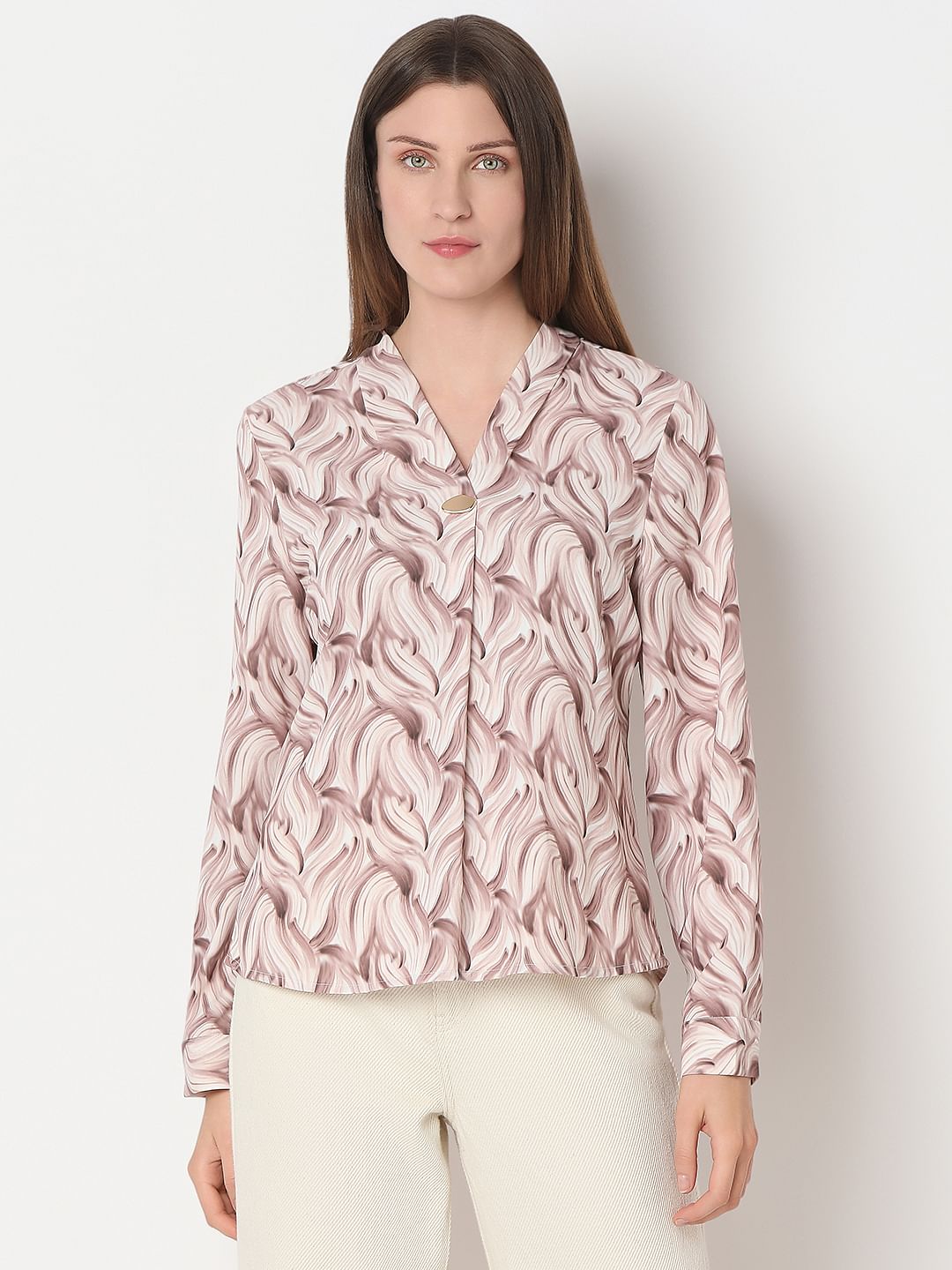 Off-White Printed Top