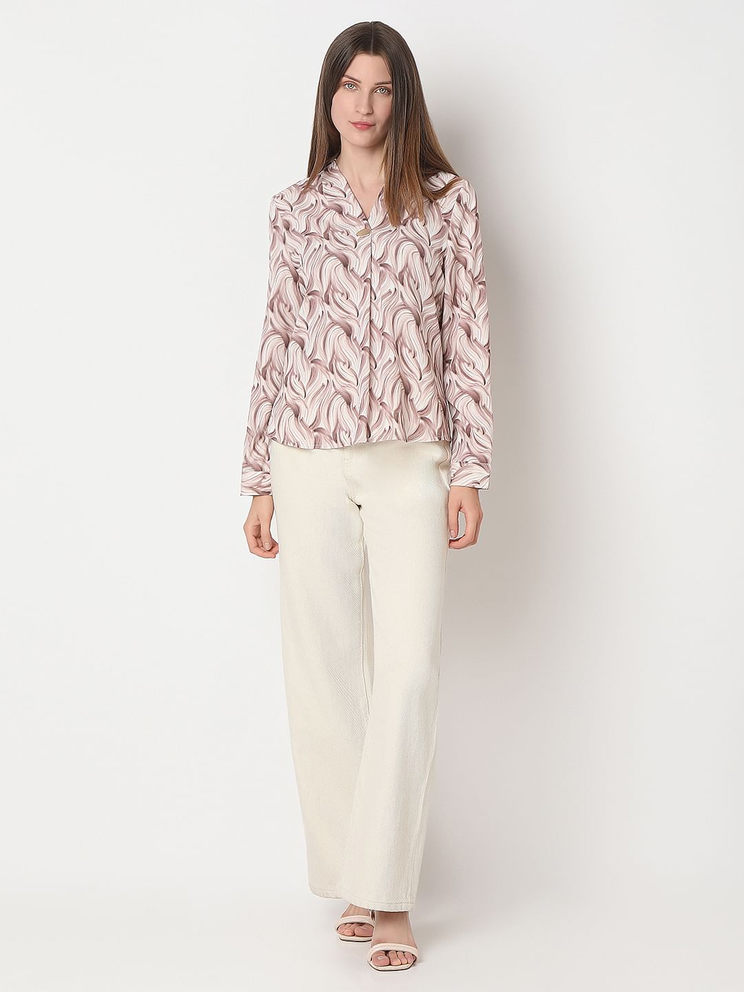 Off-White Printed Top