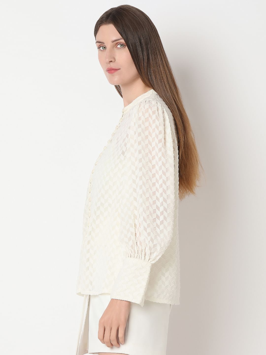 Off-White Textured Shirt