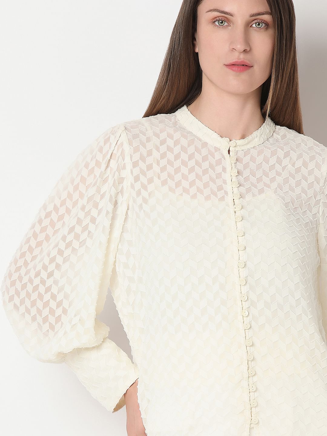 Off-White Textured Shirt
