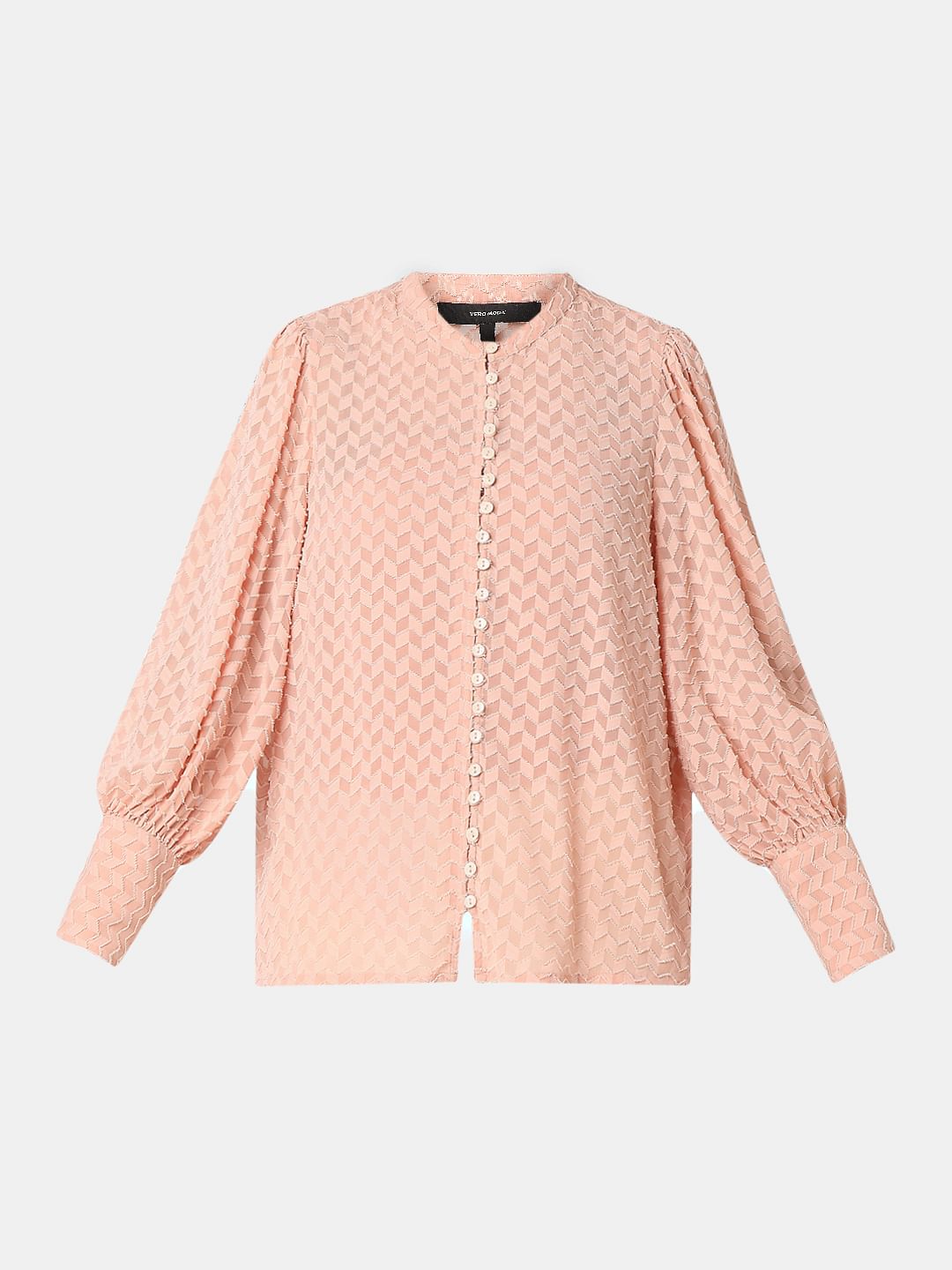 Peach Textured Shirt