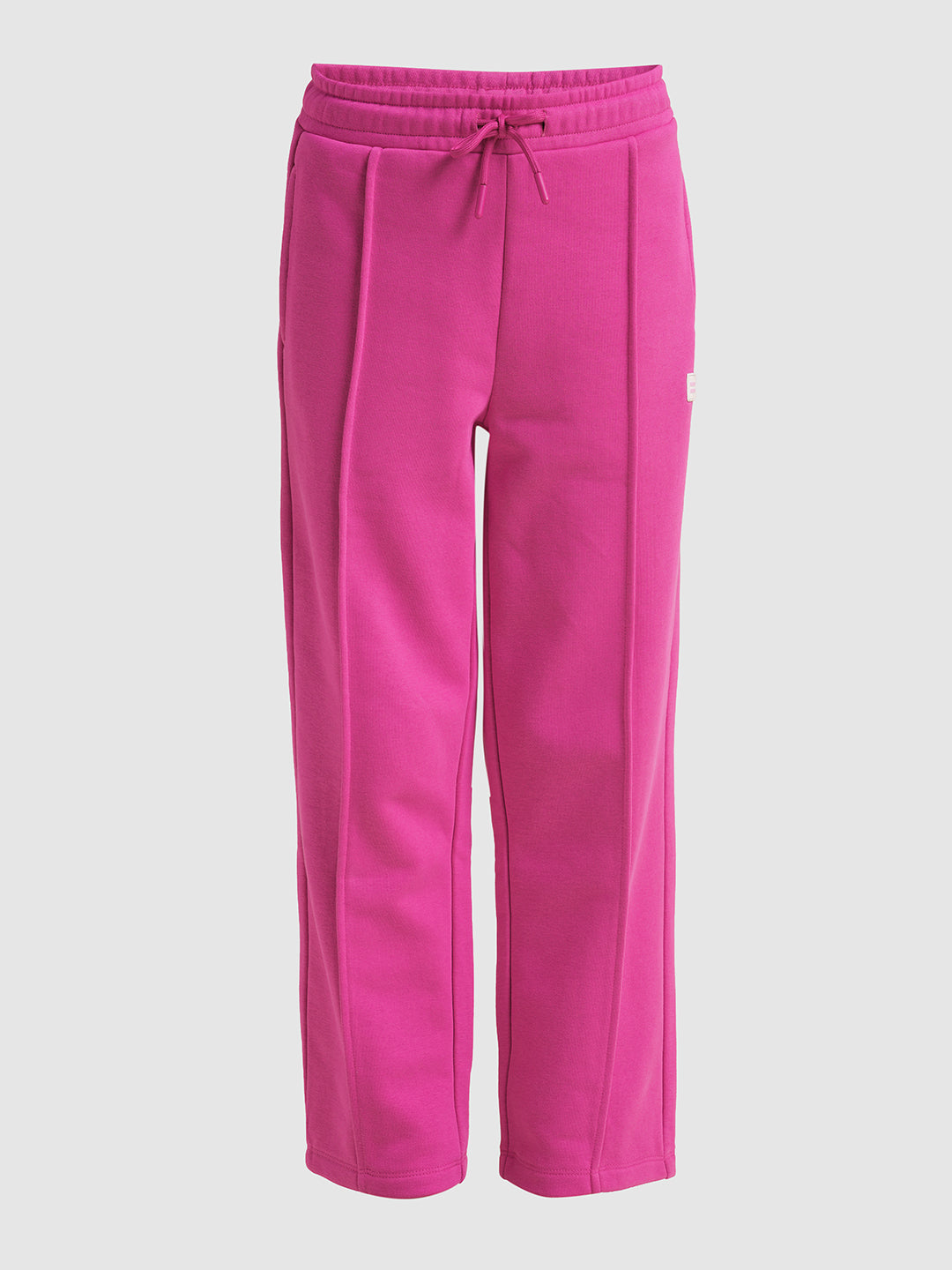 Girls Pink Cotton Relaxed Fit Joggers