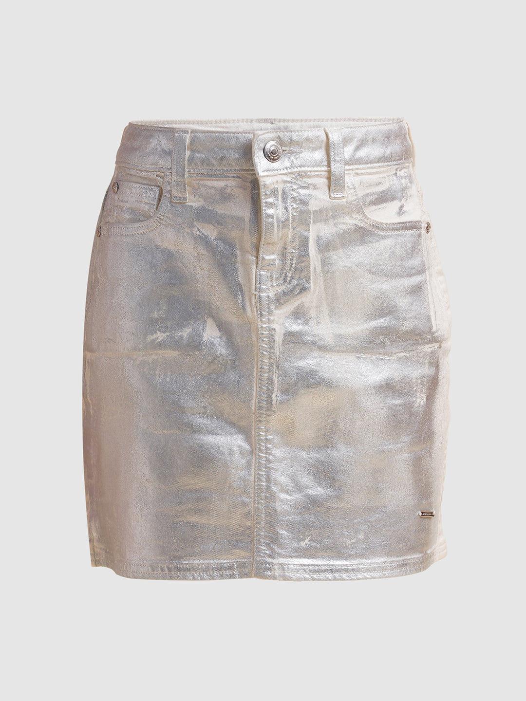 Girls Silver Shimmer Skirt