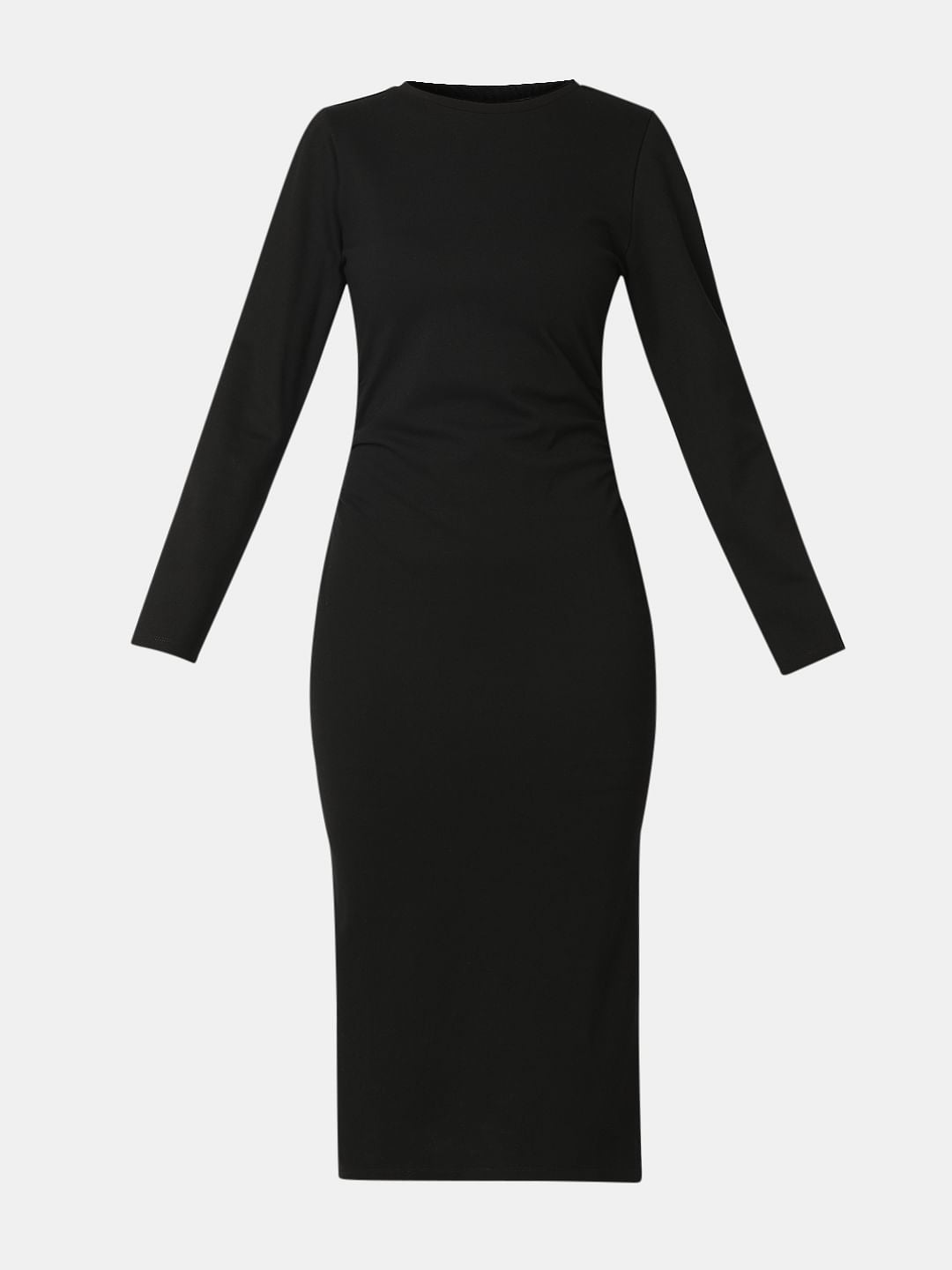 Black Knitted Midi Dress
