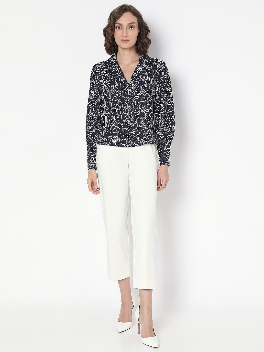 Black Abstract Print Shirt