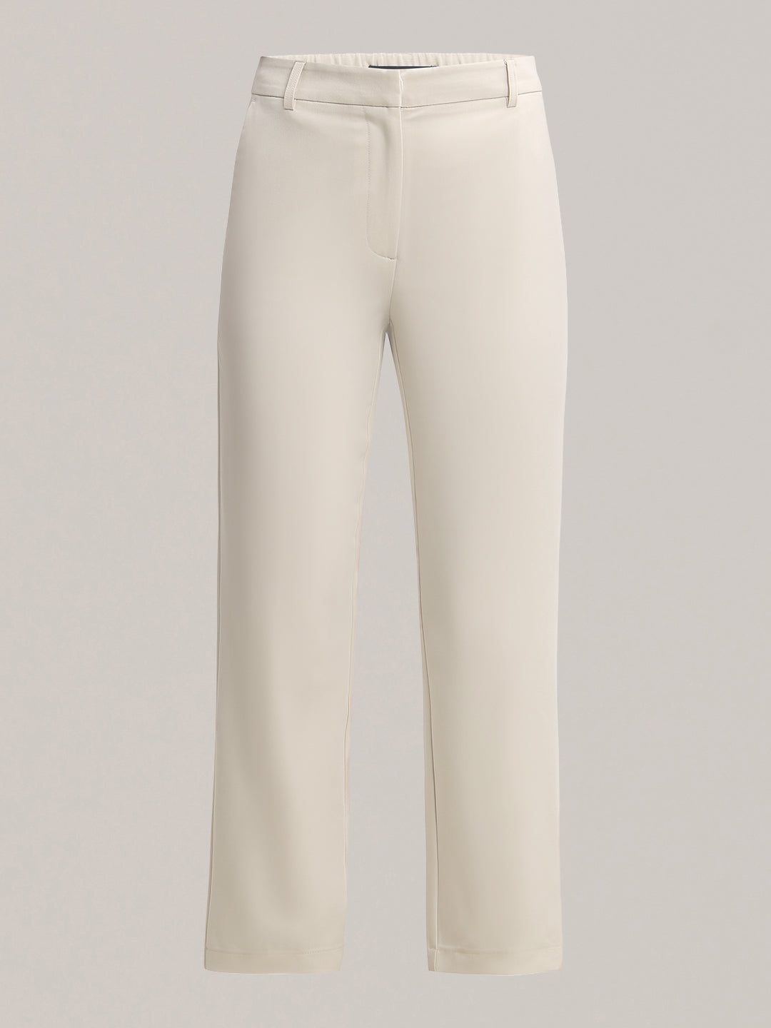 Beige Straight Fit Pants