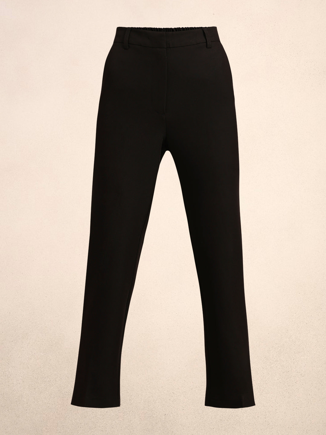 Cropped Slim Fit Tailored Pants