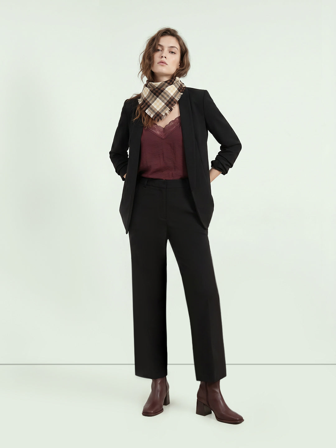 Black Straight Fit Pants