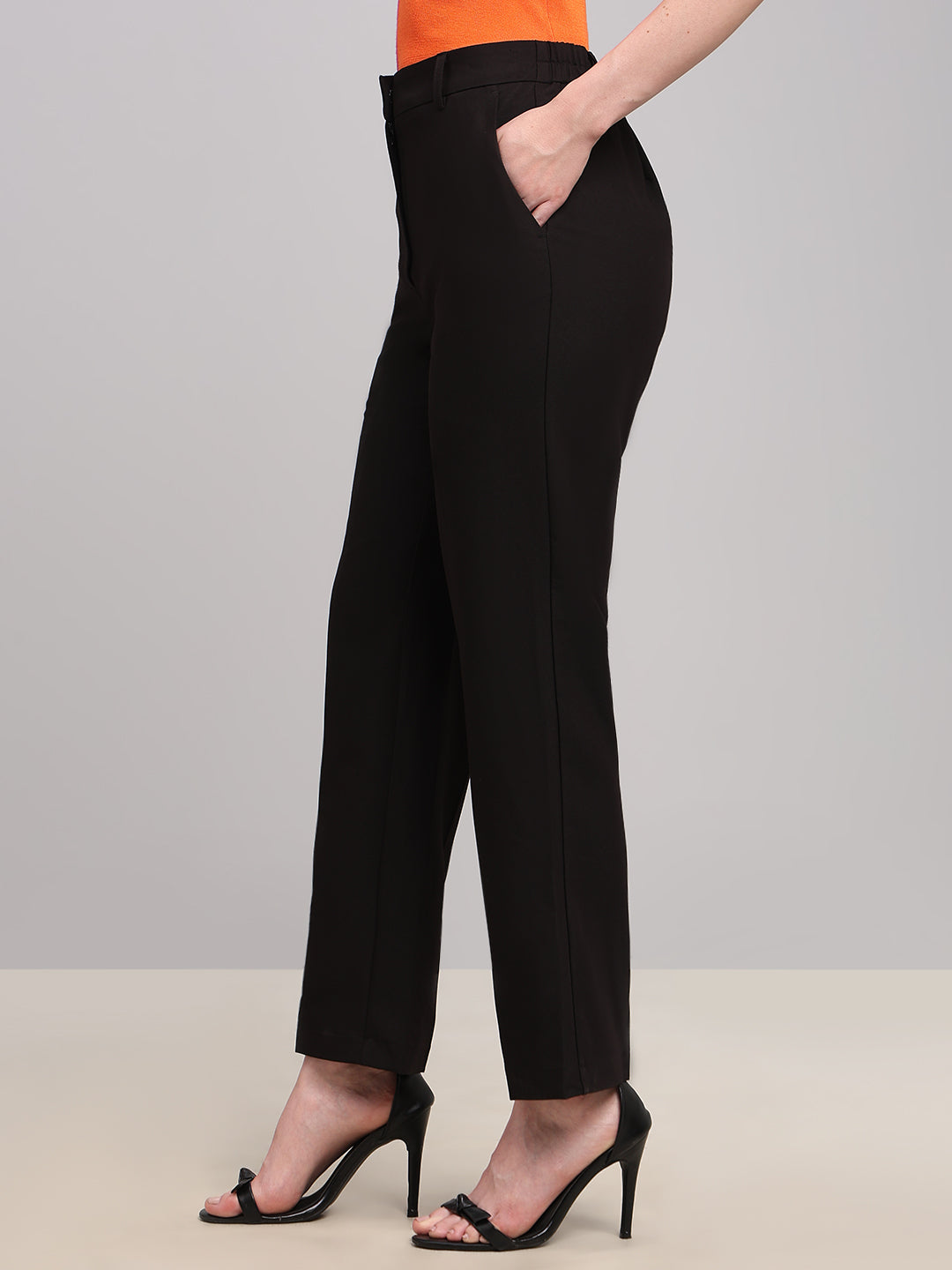 Black Straight Fit Pants