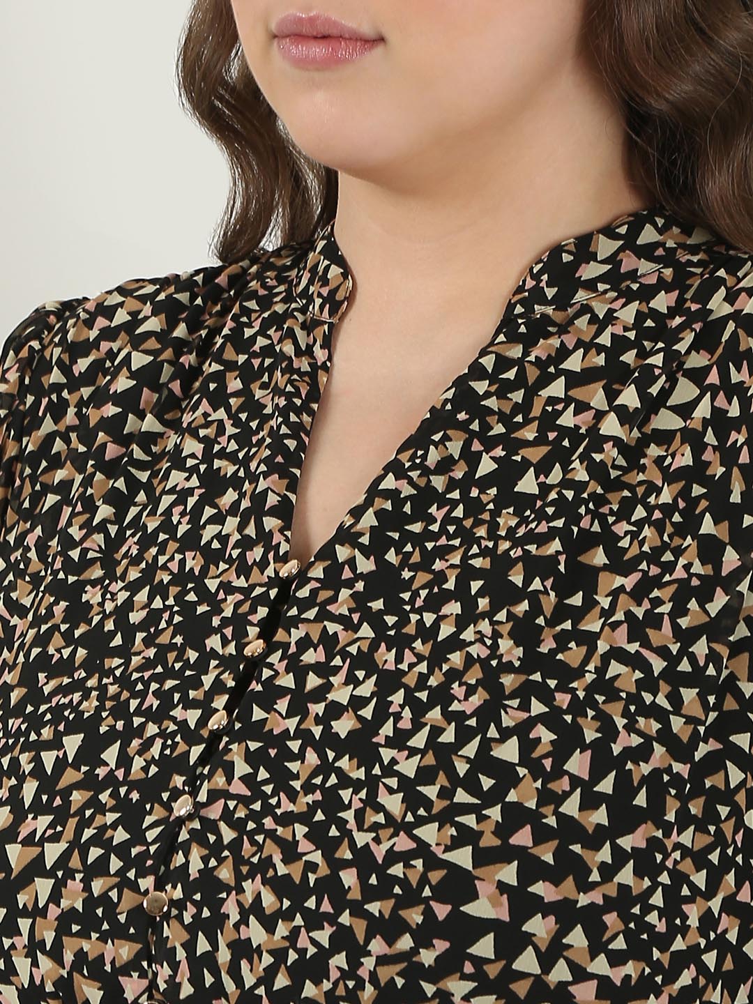 Vero Moda Curve Black Printed Midaxi Dress