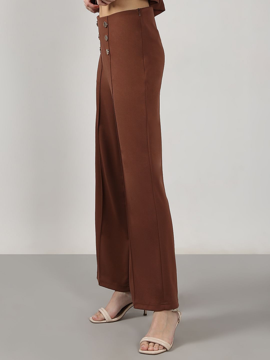 Brown High Rise Pants
