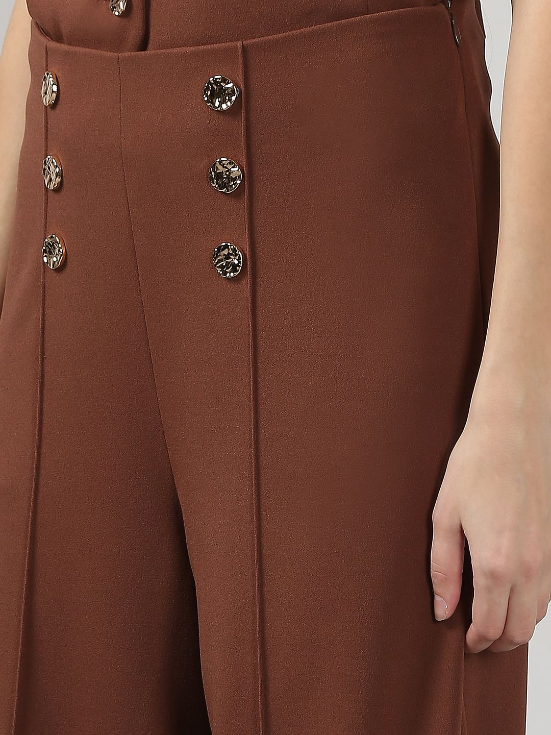 Brown High Rise Pants