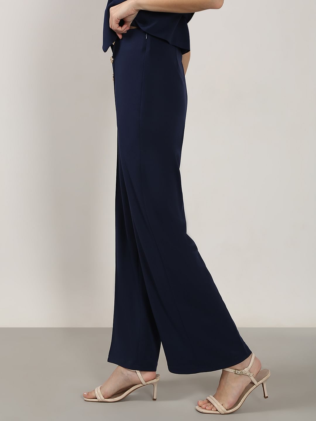 Navy Blue High Rise Pants