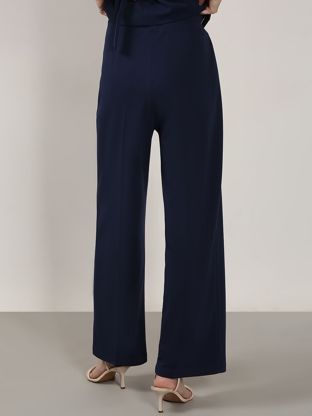 Navy Blue High Rise Pants