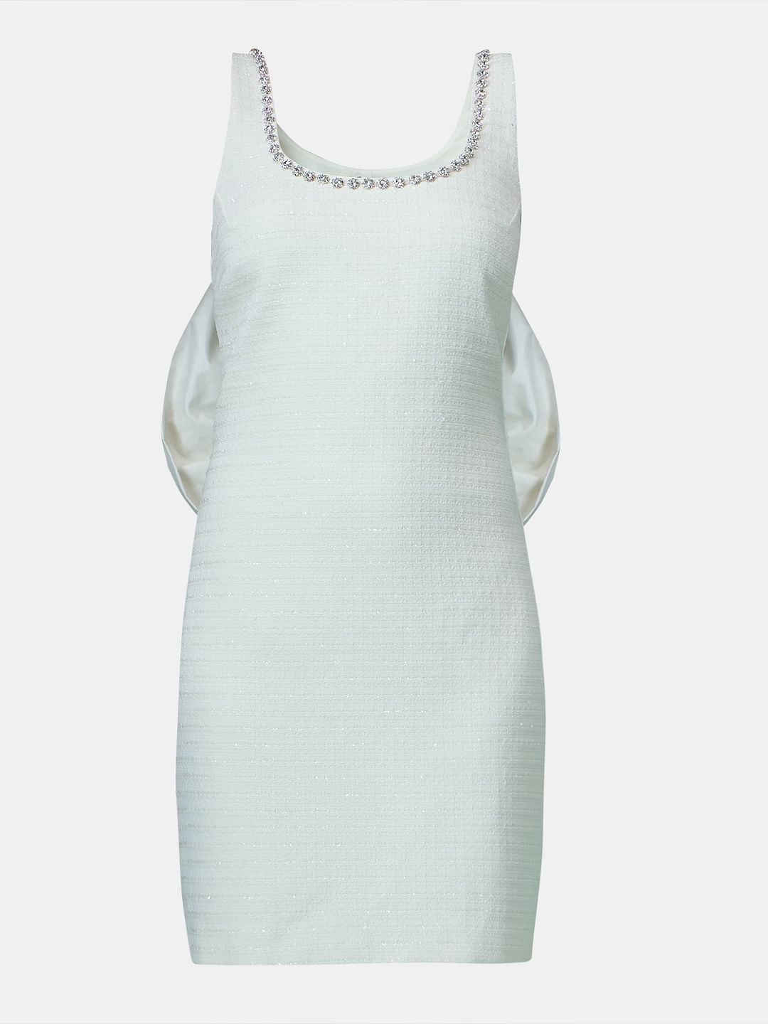 Marquee White Bow Detail Mini Dress
