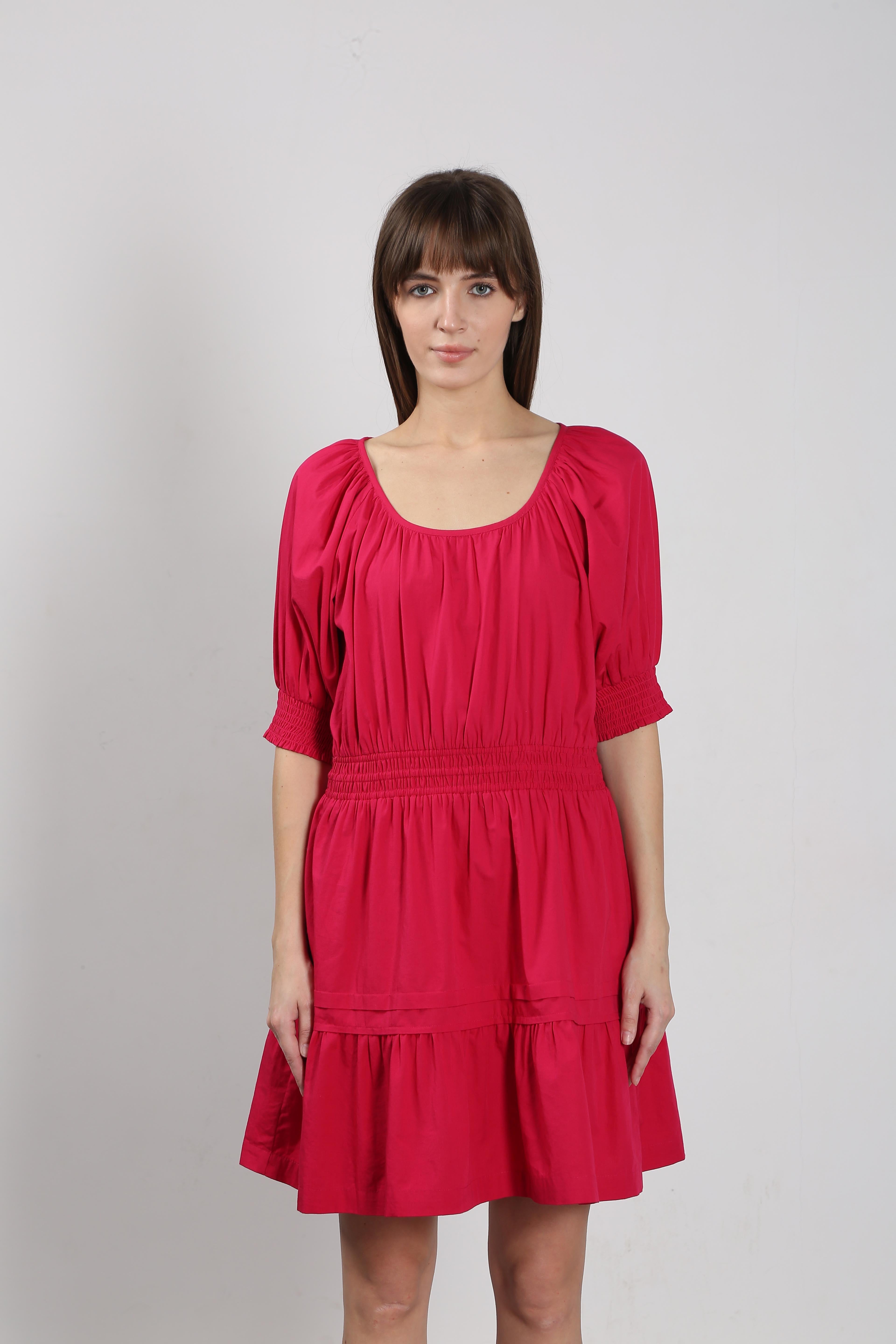 Vero Moda Red Puff Sleeves Dress