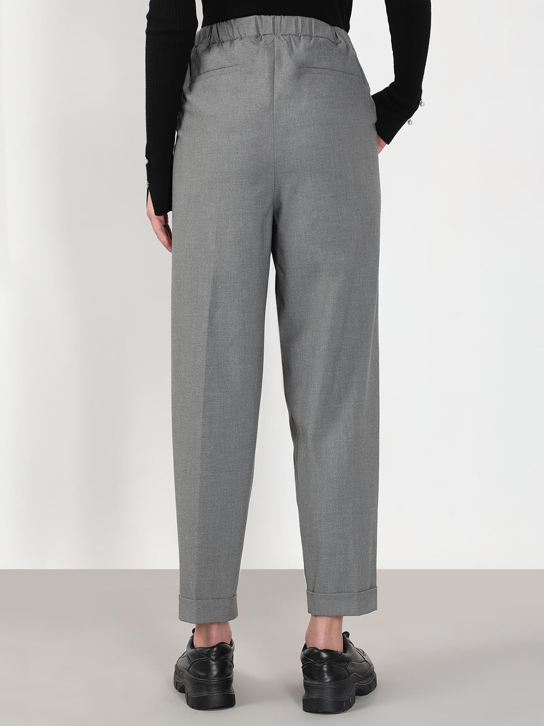 Vero Moda Light Grey Tapered Fit Pants