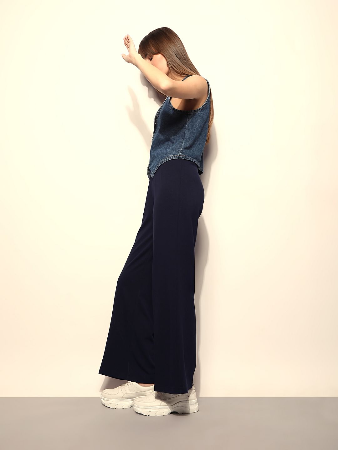 Dark Navy Flared Pants