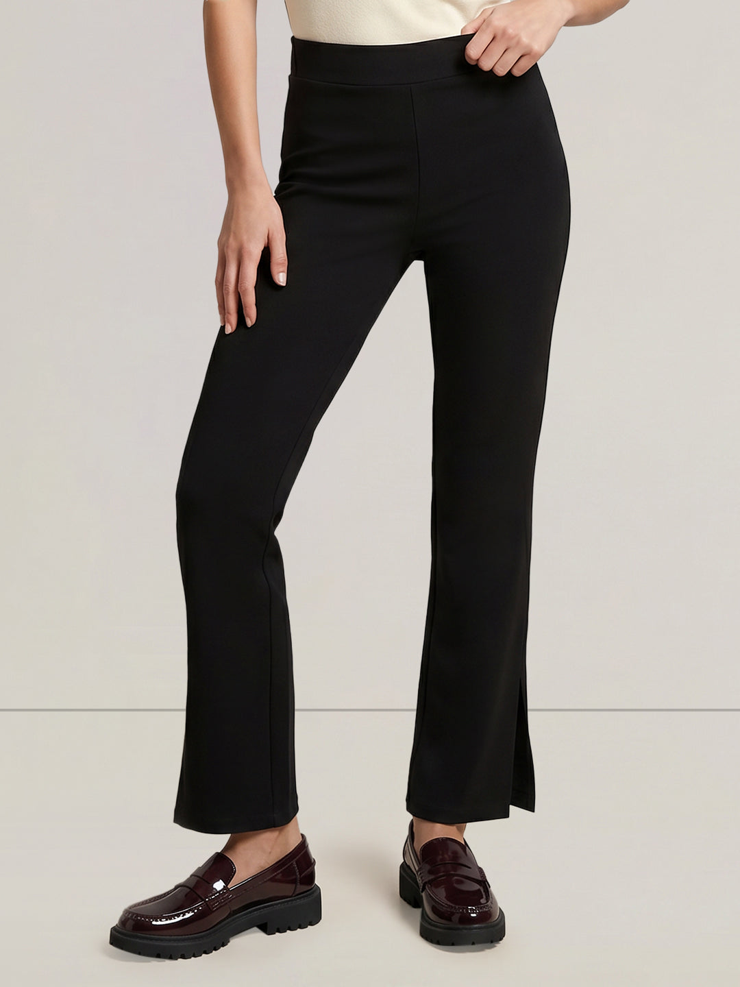 Black High Rise Flared Pants