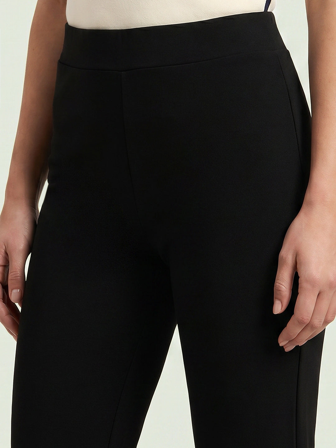 Black High Rise Flared Pants