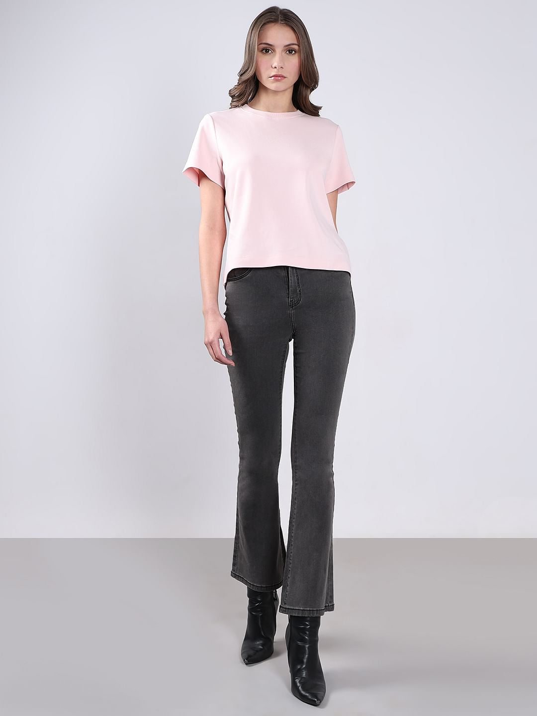 Pink Cotton O-Neck T-Shirt