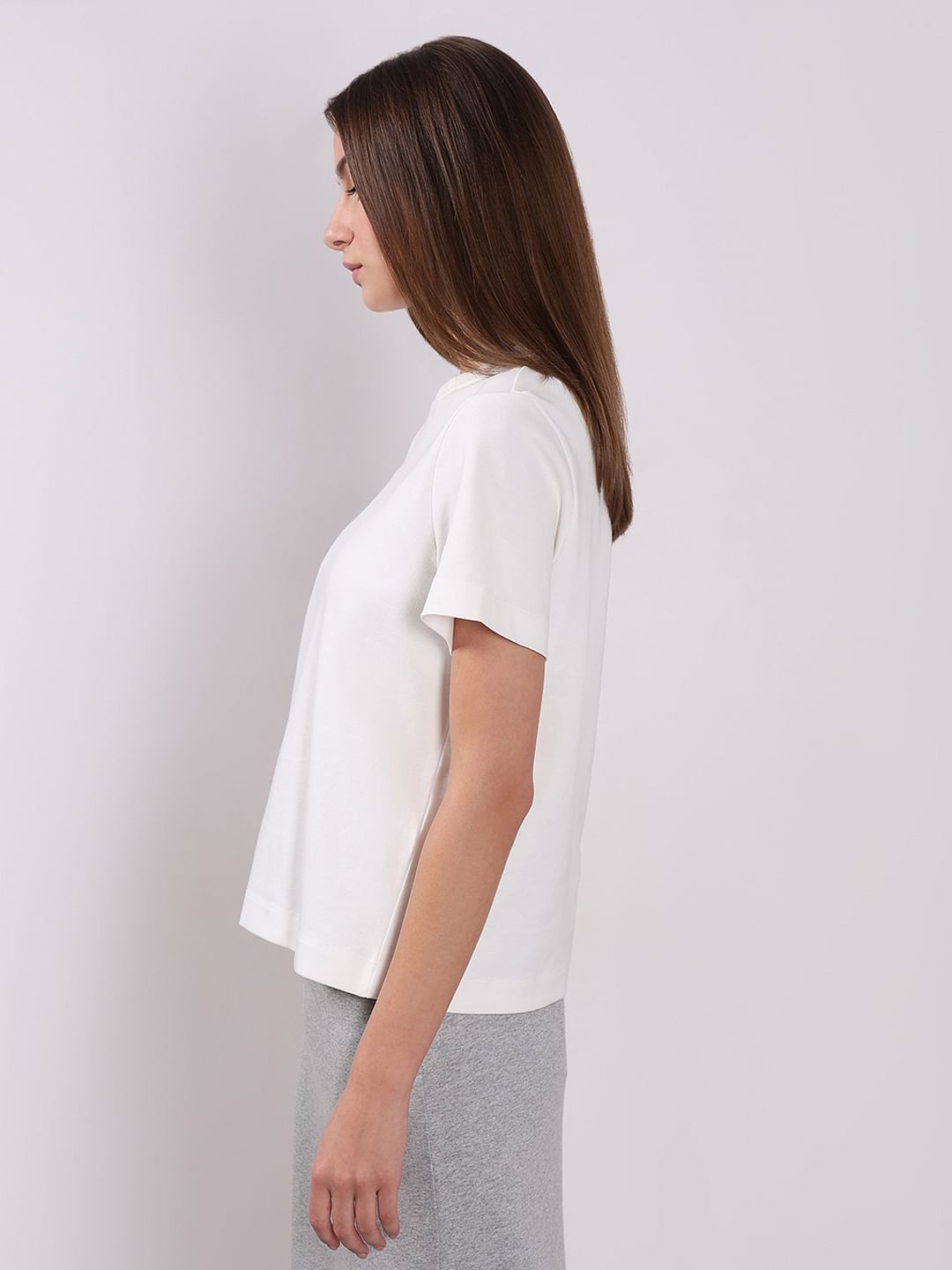 White Cotton O-Neck T-Shirt