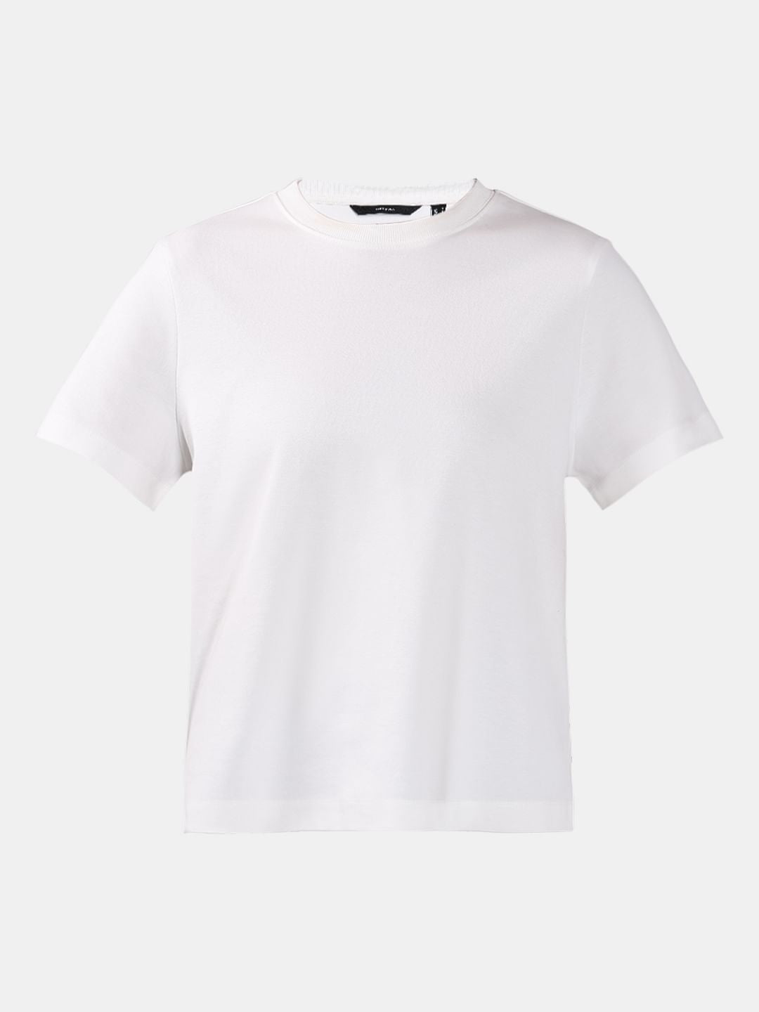 White Cotton O-Neck T-Shirt