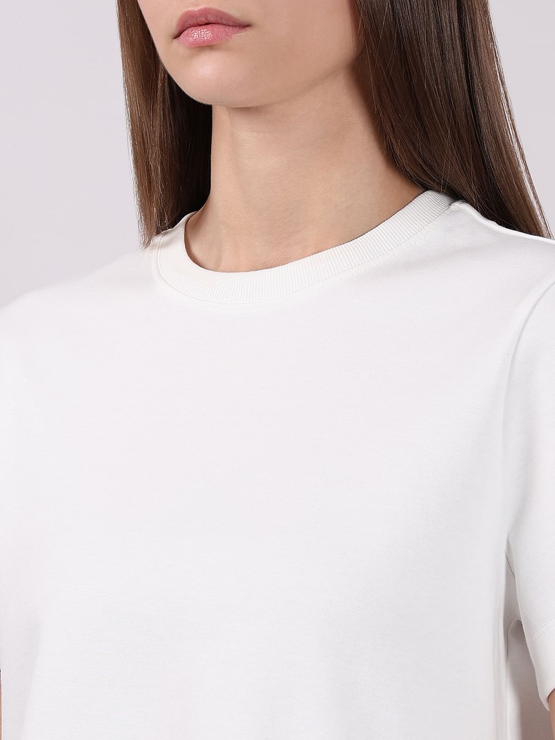 White Cotton O-Neck T-Shirt