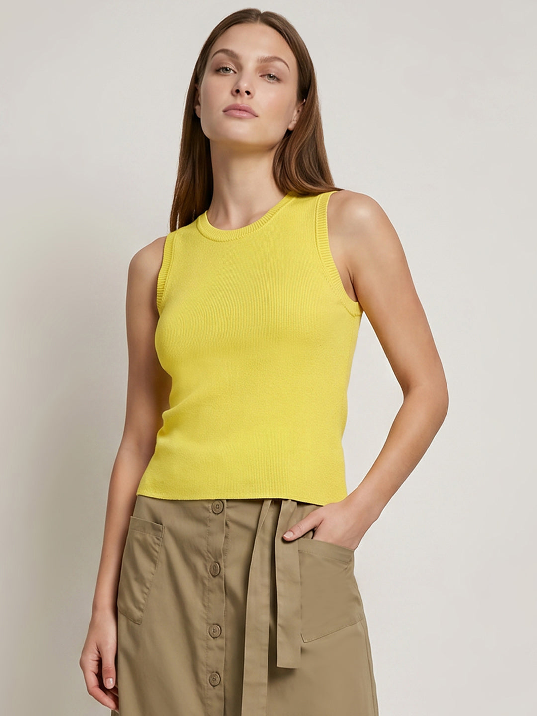 Yellow Sleeveless Top