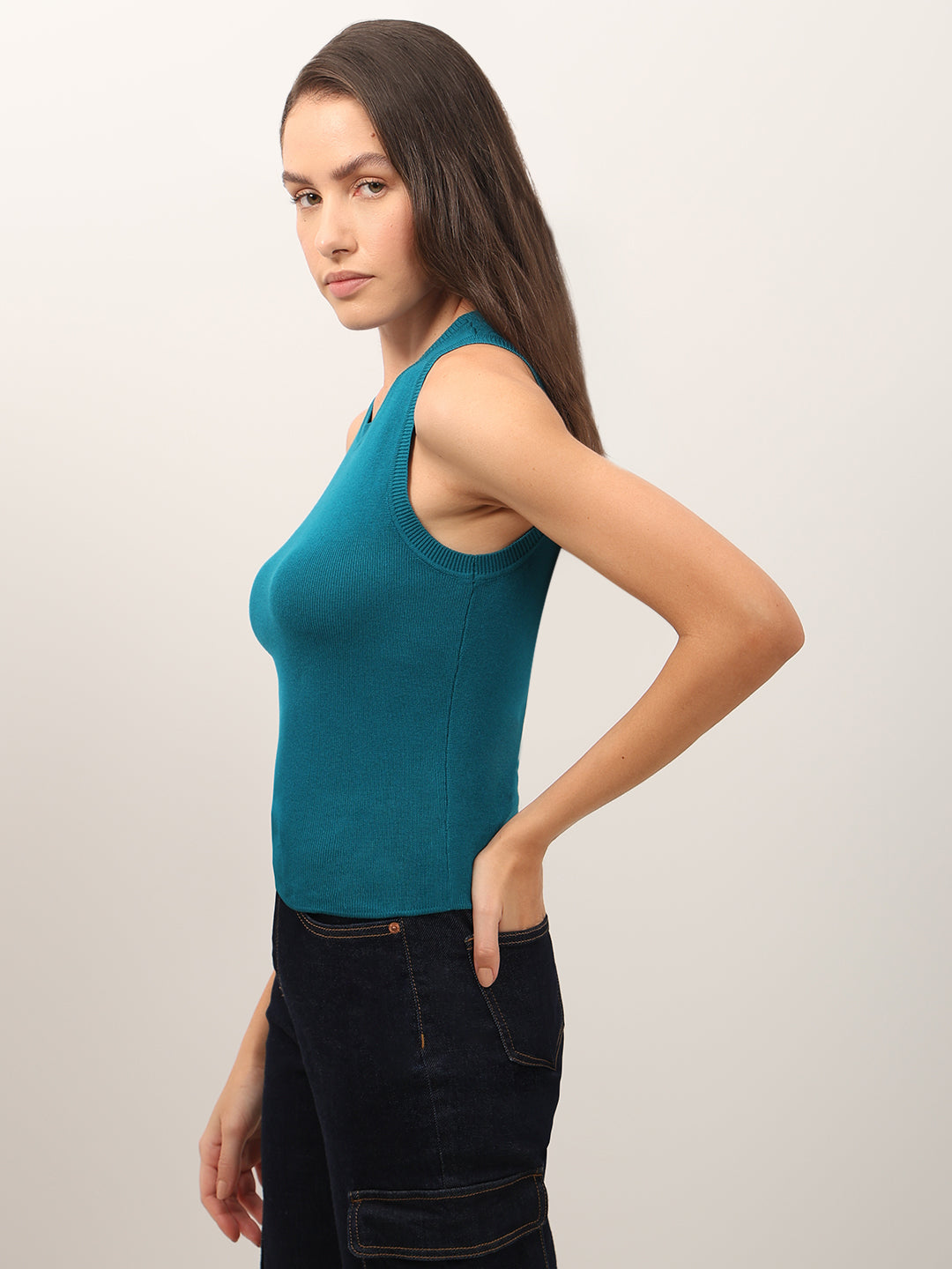 Teal Sleeveless Top