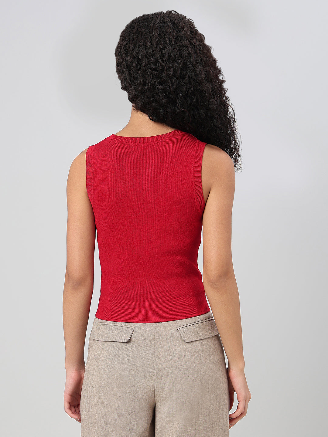 Red Sleeveless Top