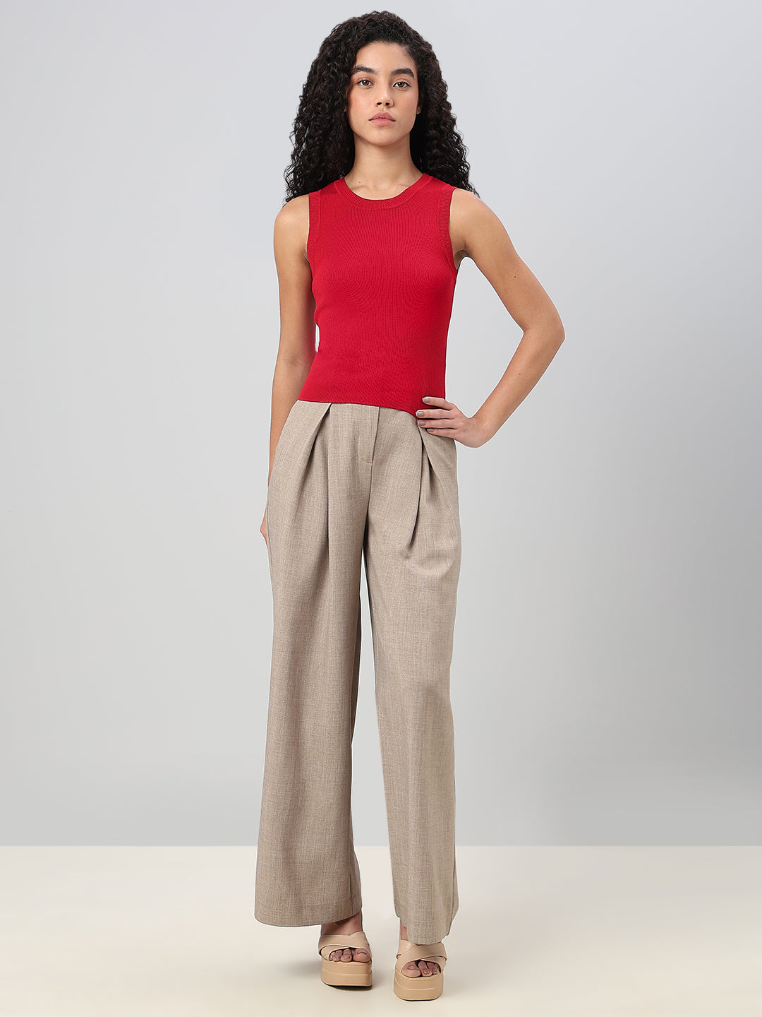 Red Sleeveless Top