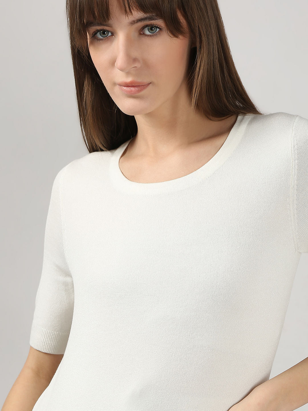 White Knitted Top