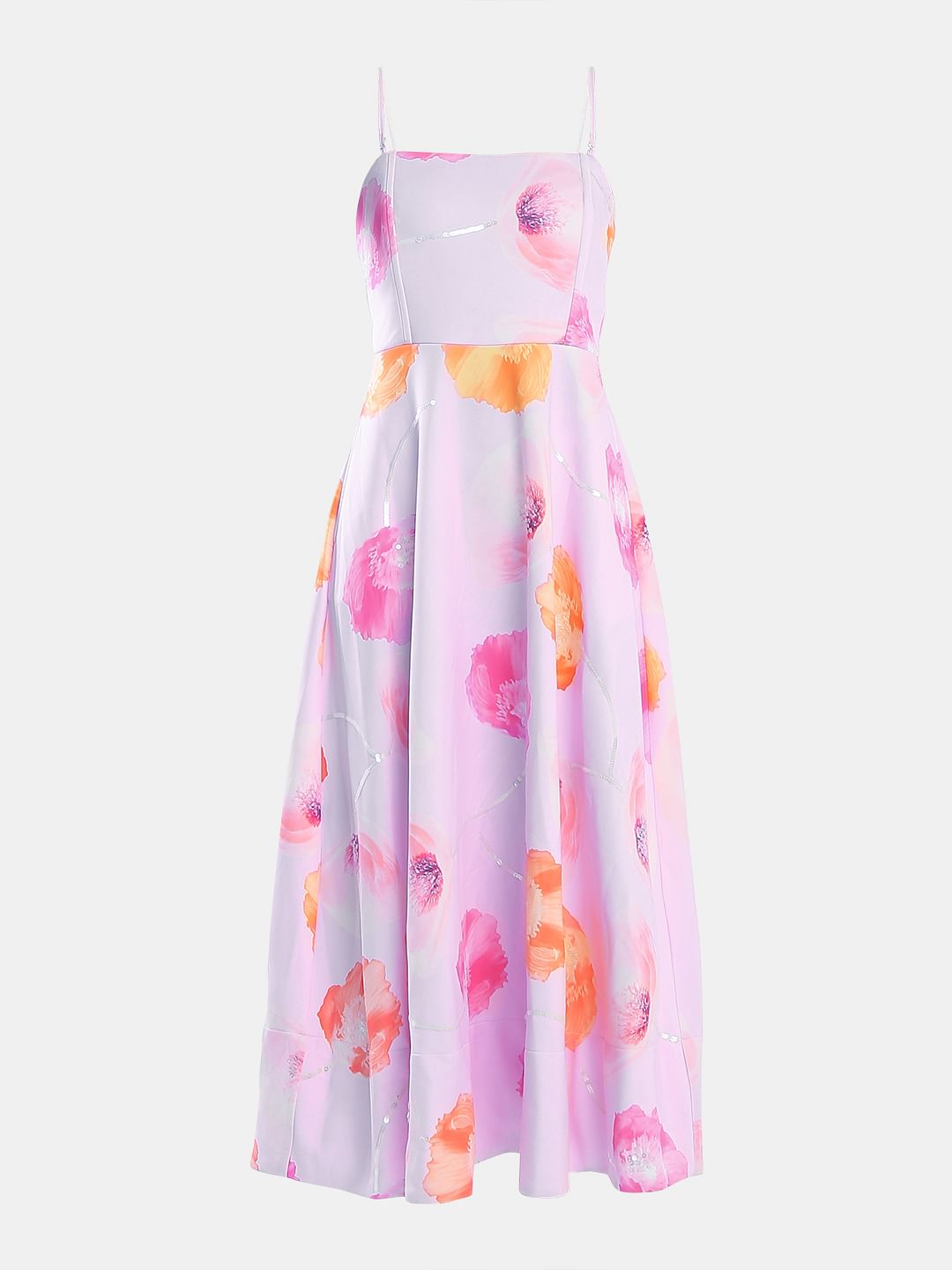 Marquee Pink Floral Midi Dress