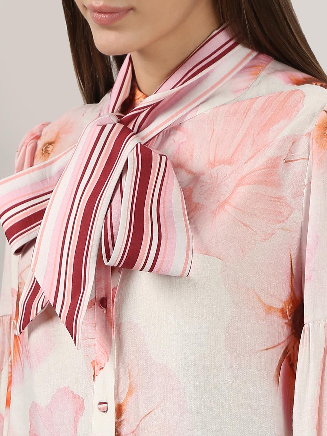 Vero Moda White Floral Print Shirt