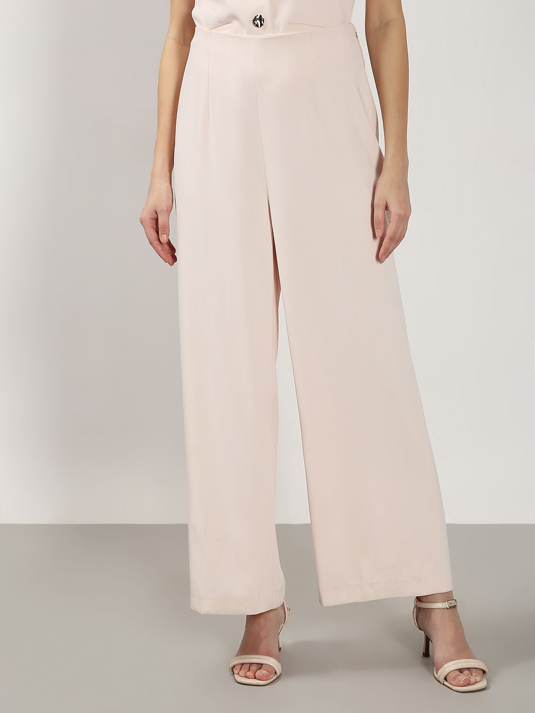 Cream Pink Co-Ord Set Pants