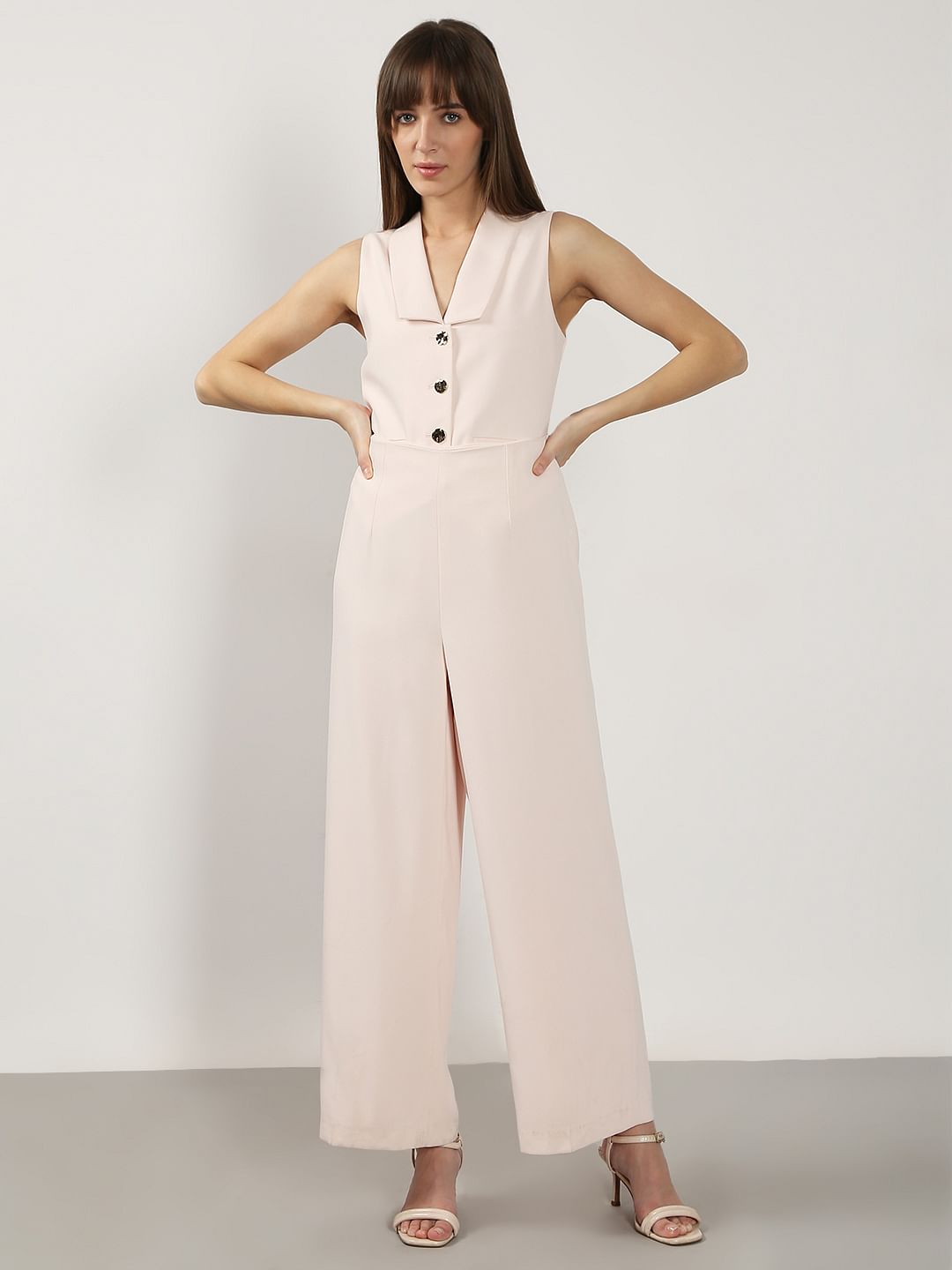 Cream Pink Co-Ord Set Pants