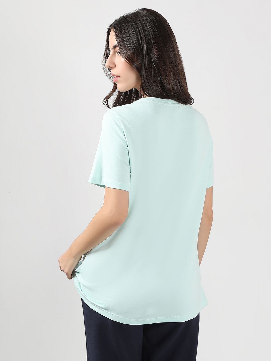 Mint Green Embroidered T-Shirt