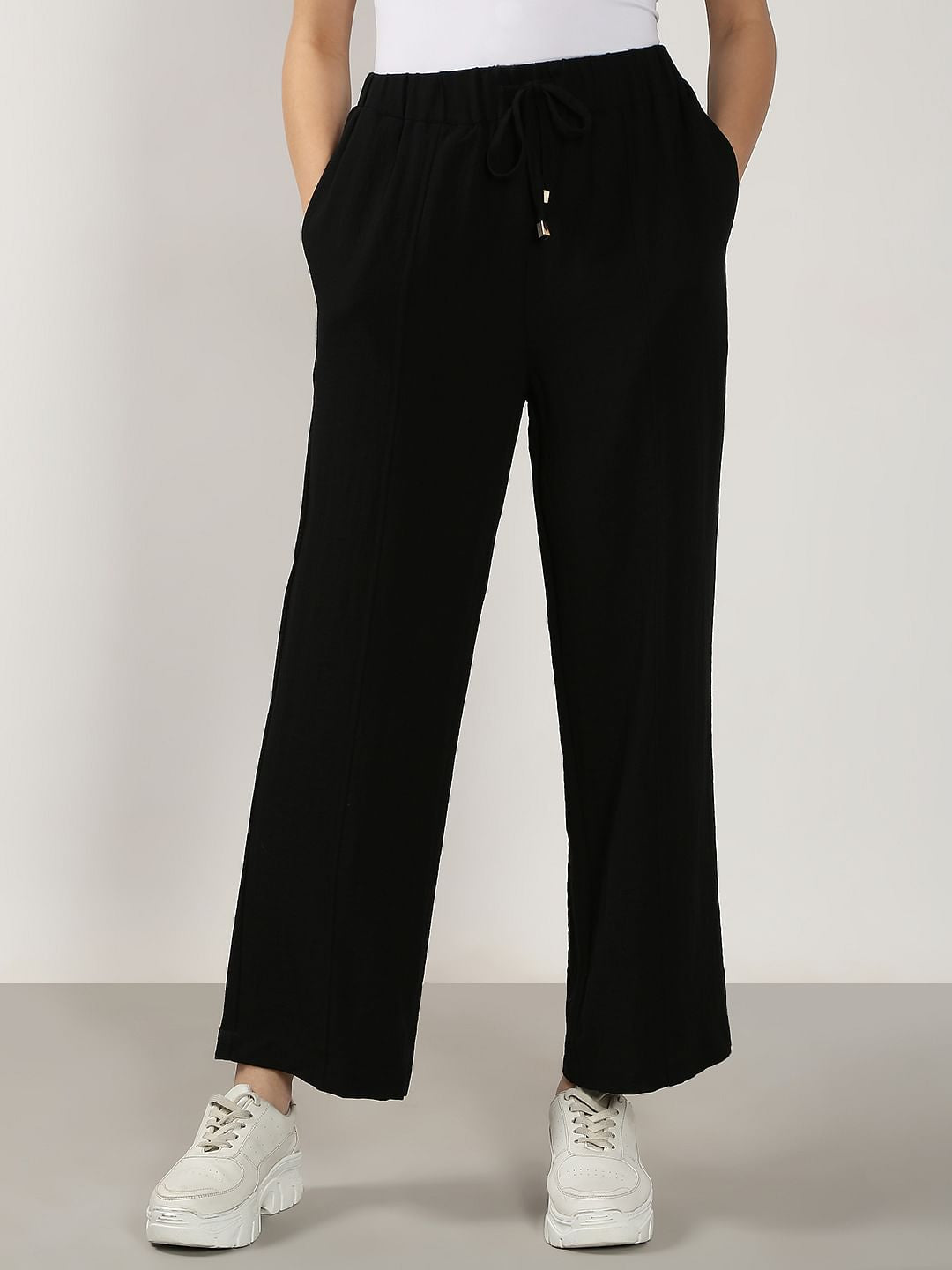Black High Rise Pants