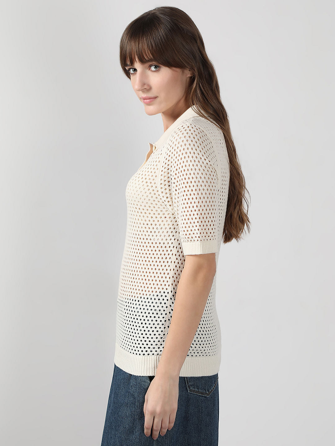 White Knitted Top