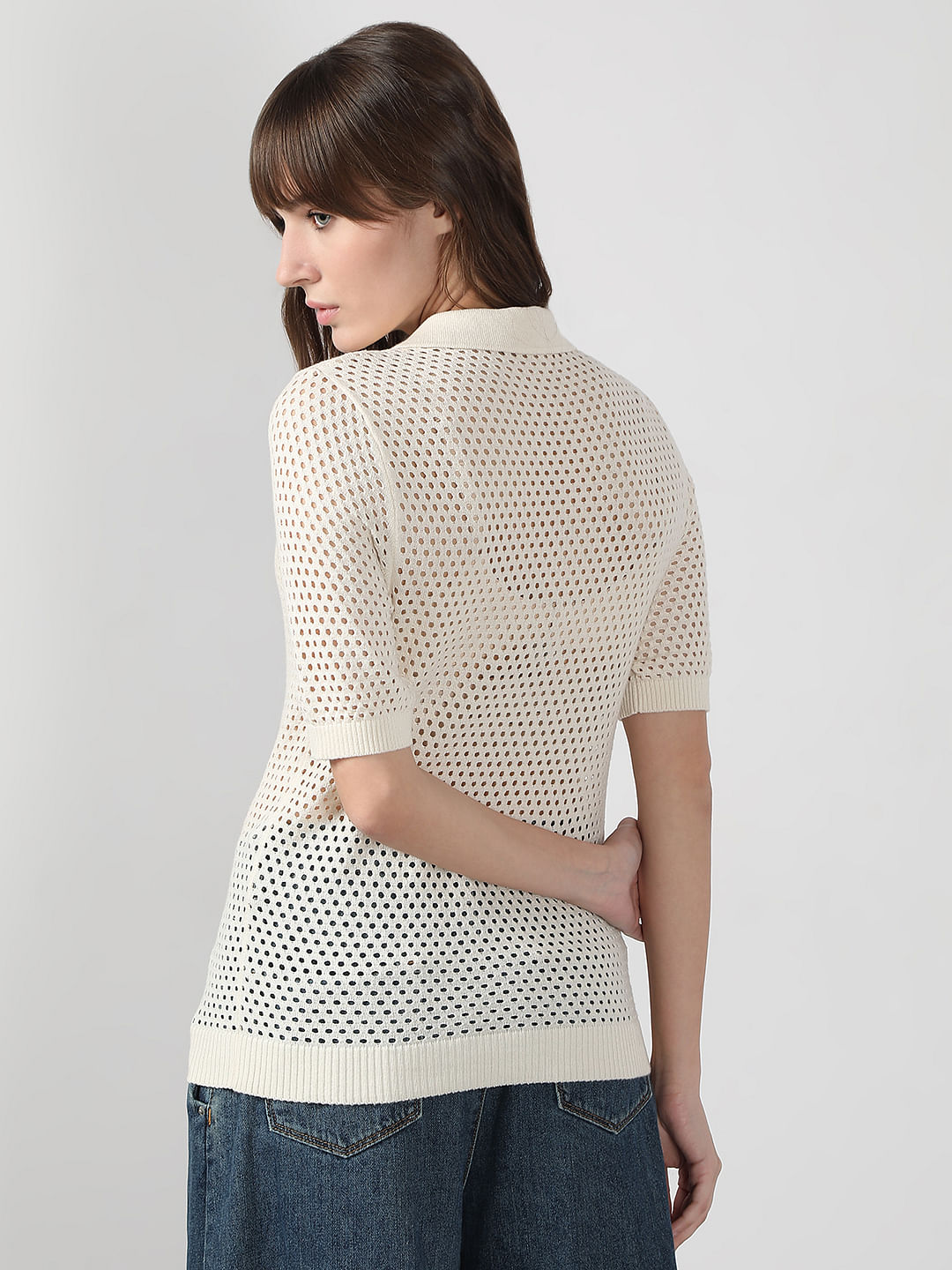 White Knitted Top