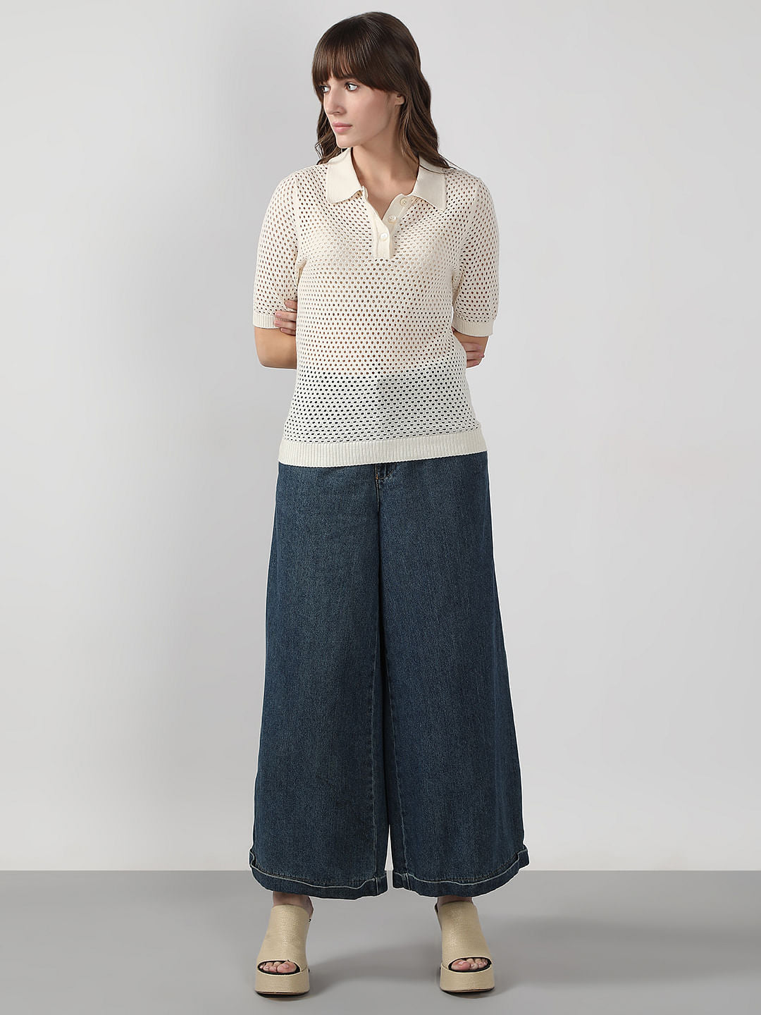 White Knitted Top