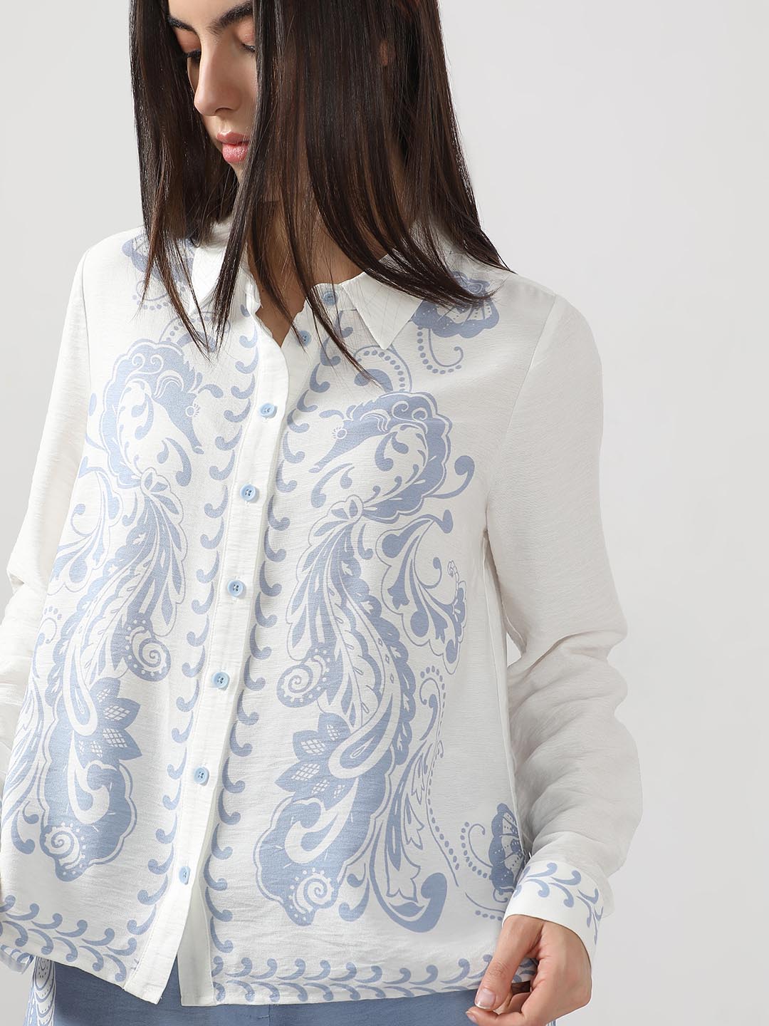 Vero Moda White Printed Shirt