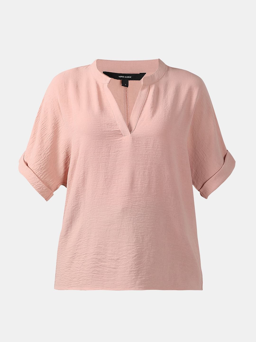 Light Pink V Neck Top