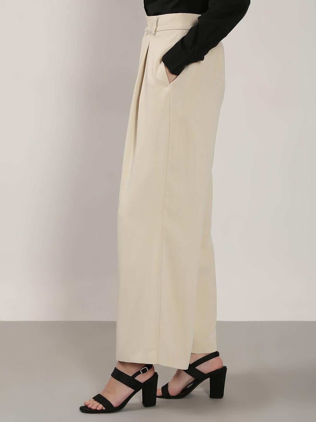Vero Moda Beige High Rise Pants