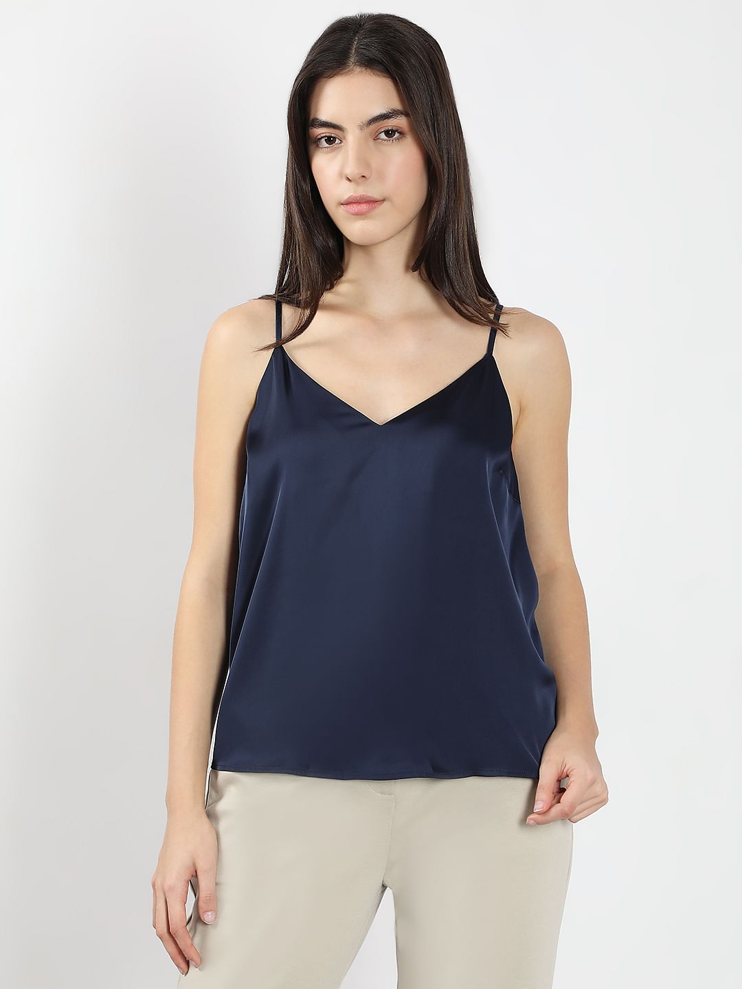 Dark Blue Slip Top