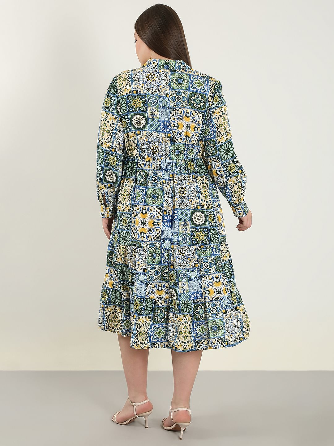 Curve Multi-Colour Printed Shirt Dress