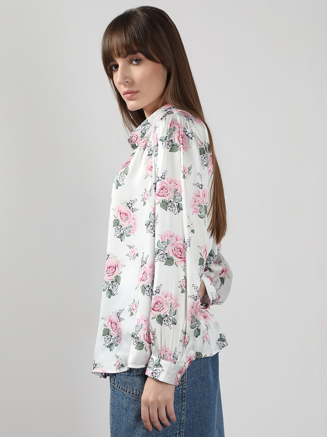 White Floral Shirt