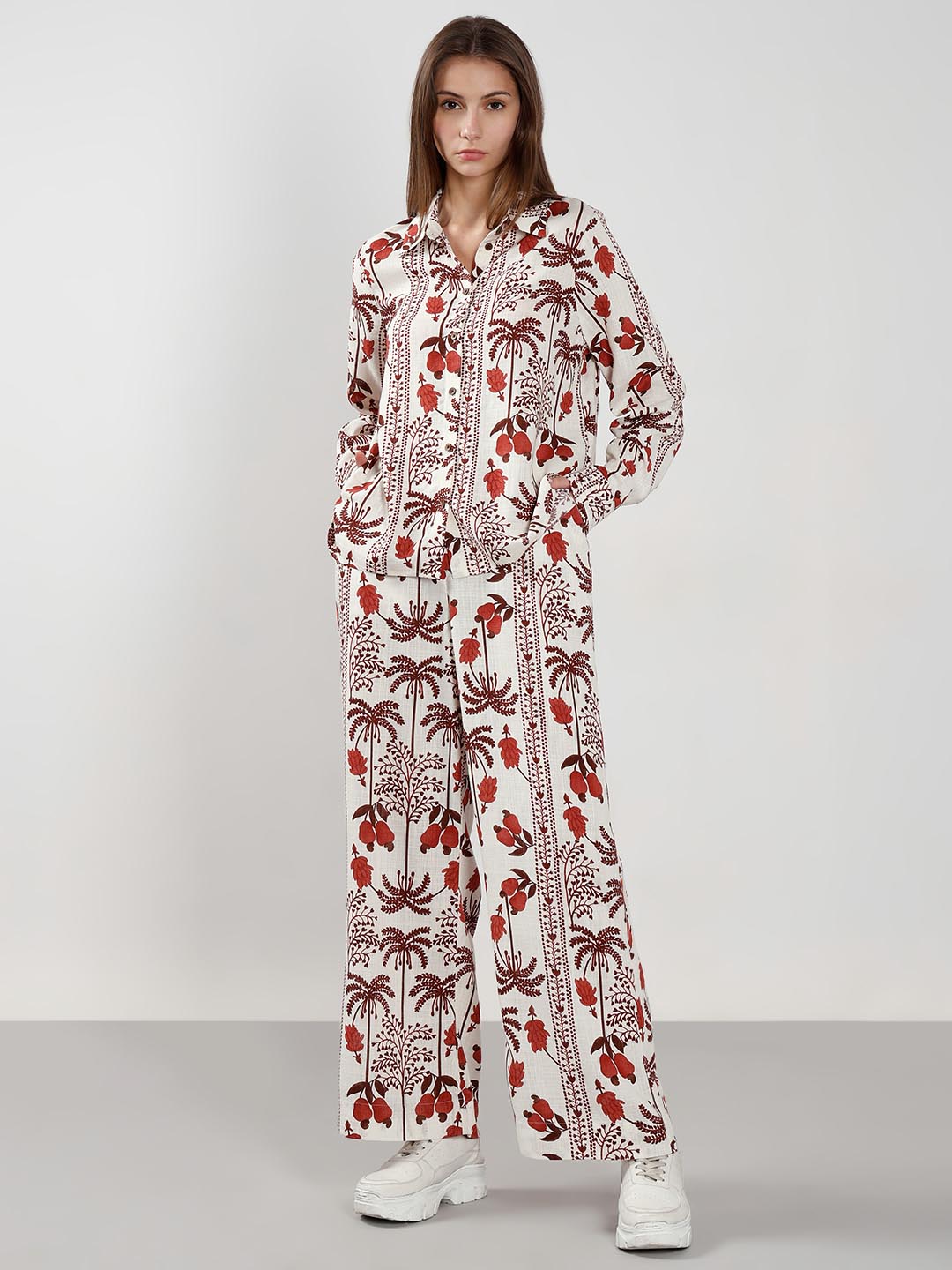 Vero Moda Ecru Printed Shirt